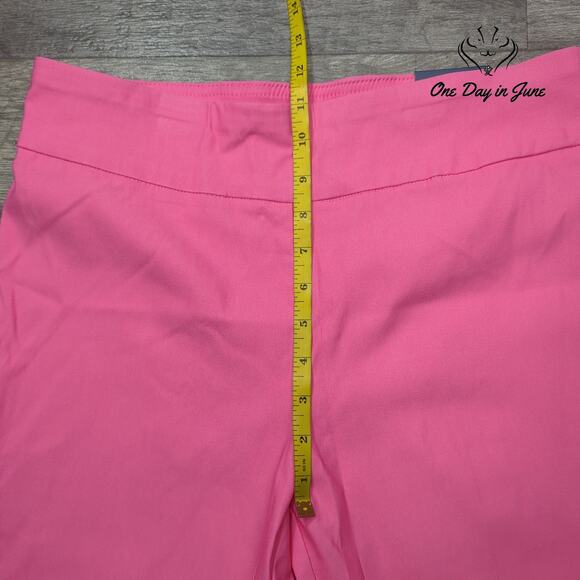 Crown & Ivy Petite Pink Rage Spring Cropped Pants Size 12P - Picture 4 of 6
